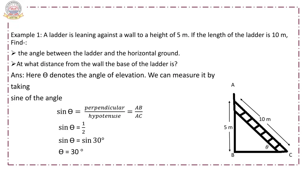 example 1 a ladder is leaning against a wall