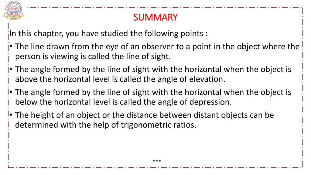 summary summary