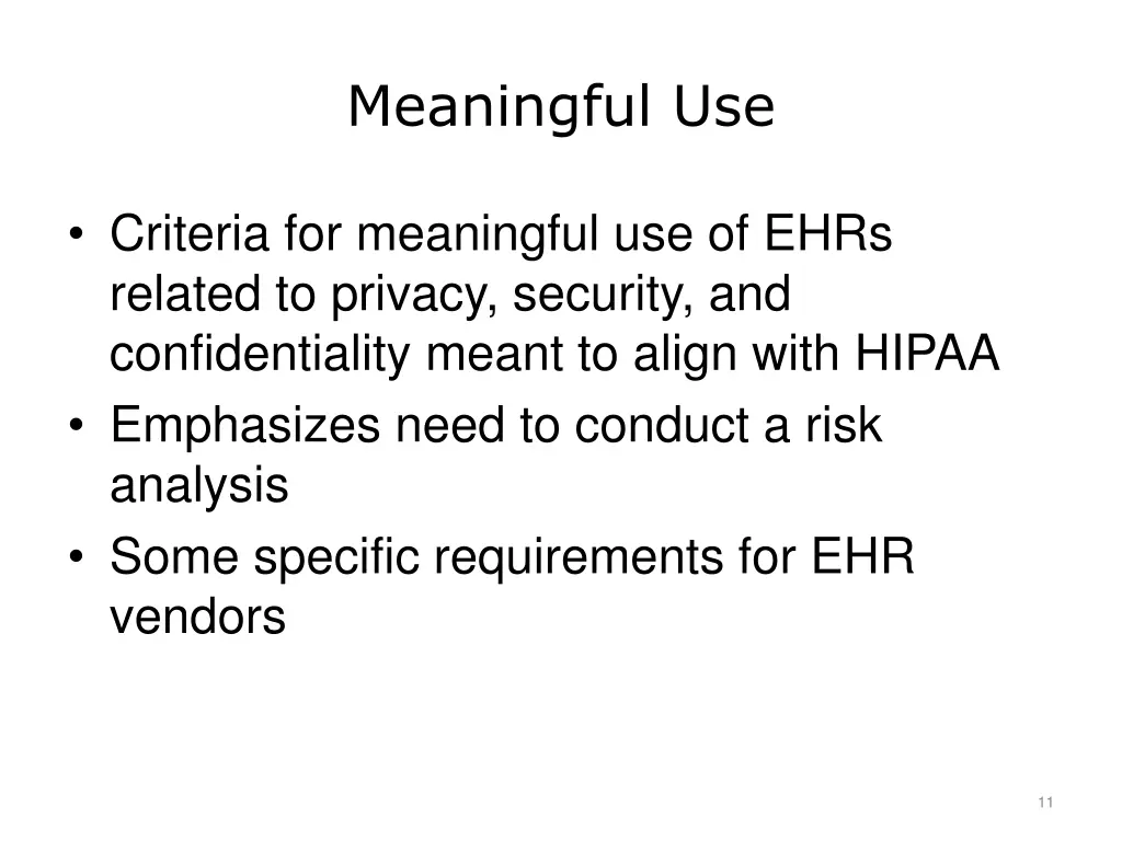 meaningful use