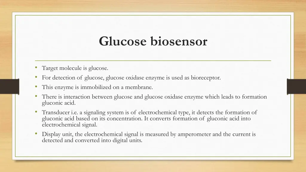 glucose biosensor