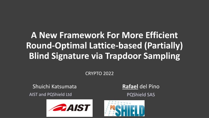 a new framework for more efficient round optimal