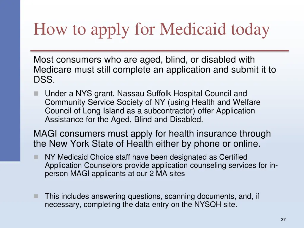 how to apply for medicaid today