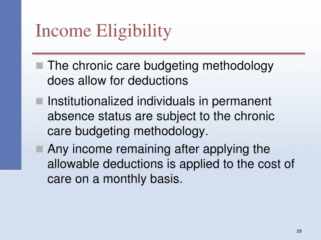 income eligibility
