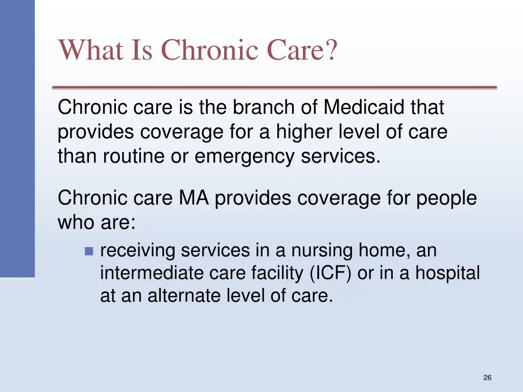 what is chronic care