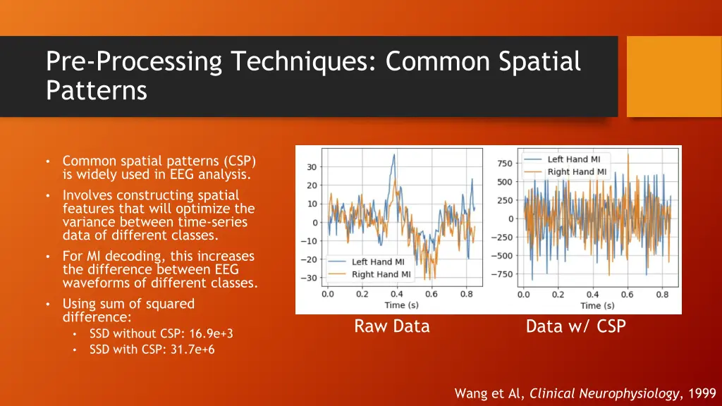 pre processing techniques common spatial patterns