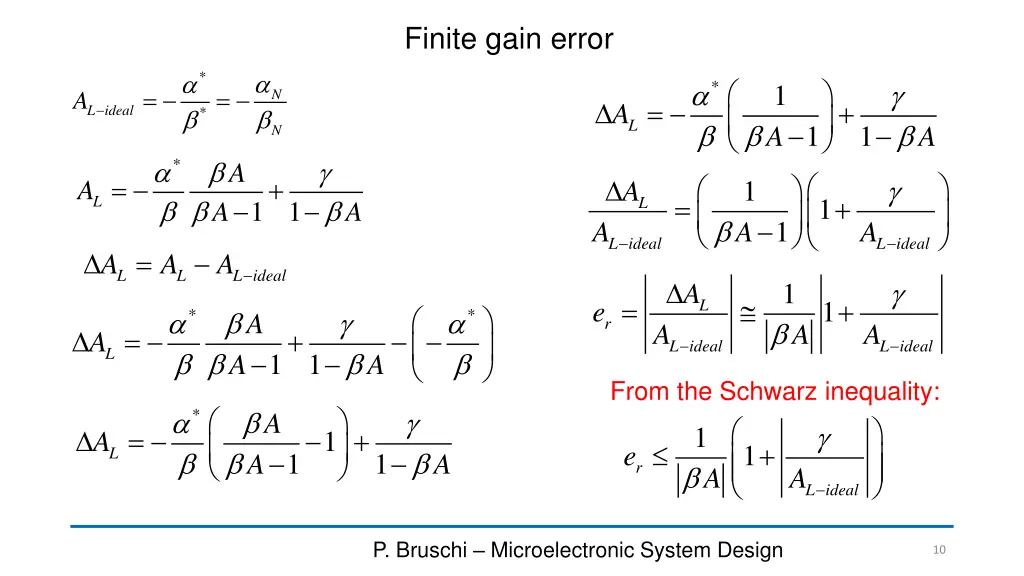 finite gain error