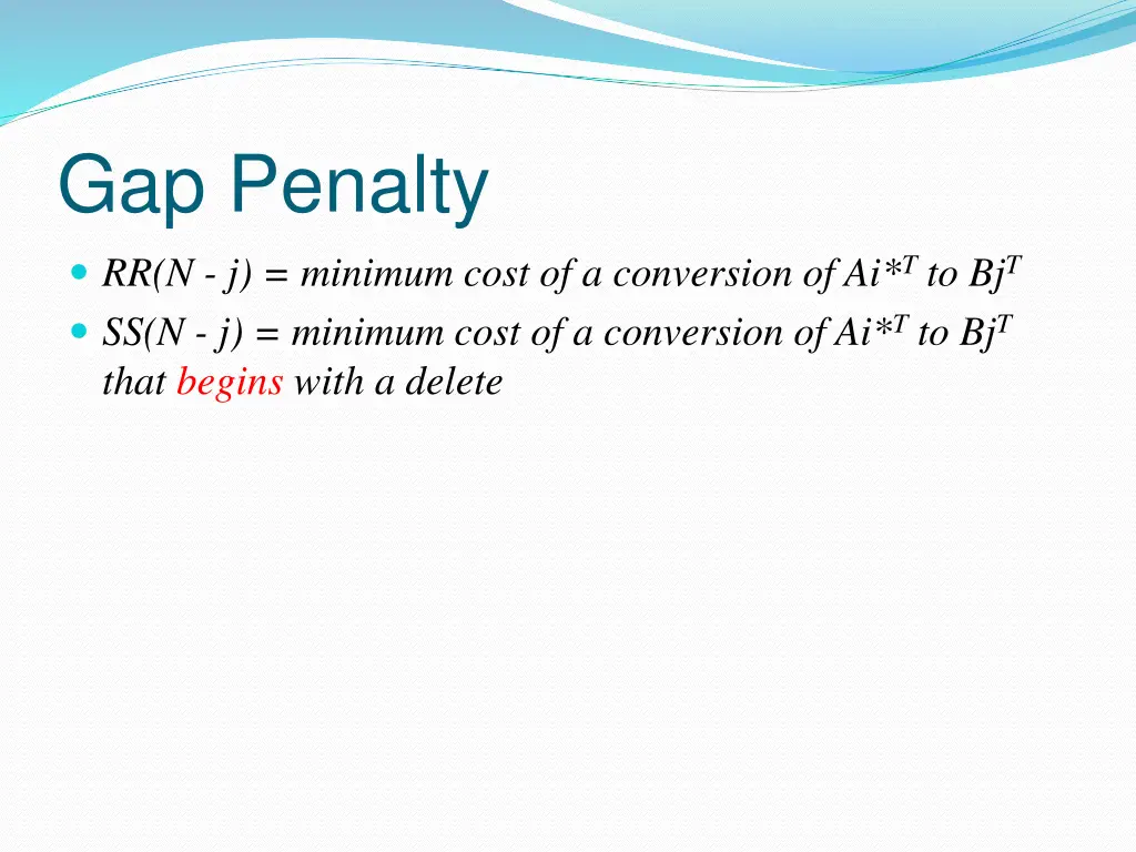 gap penalty 2