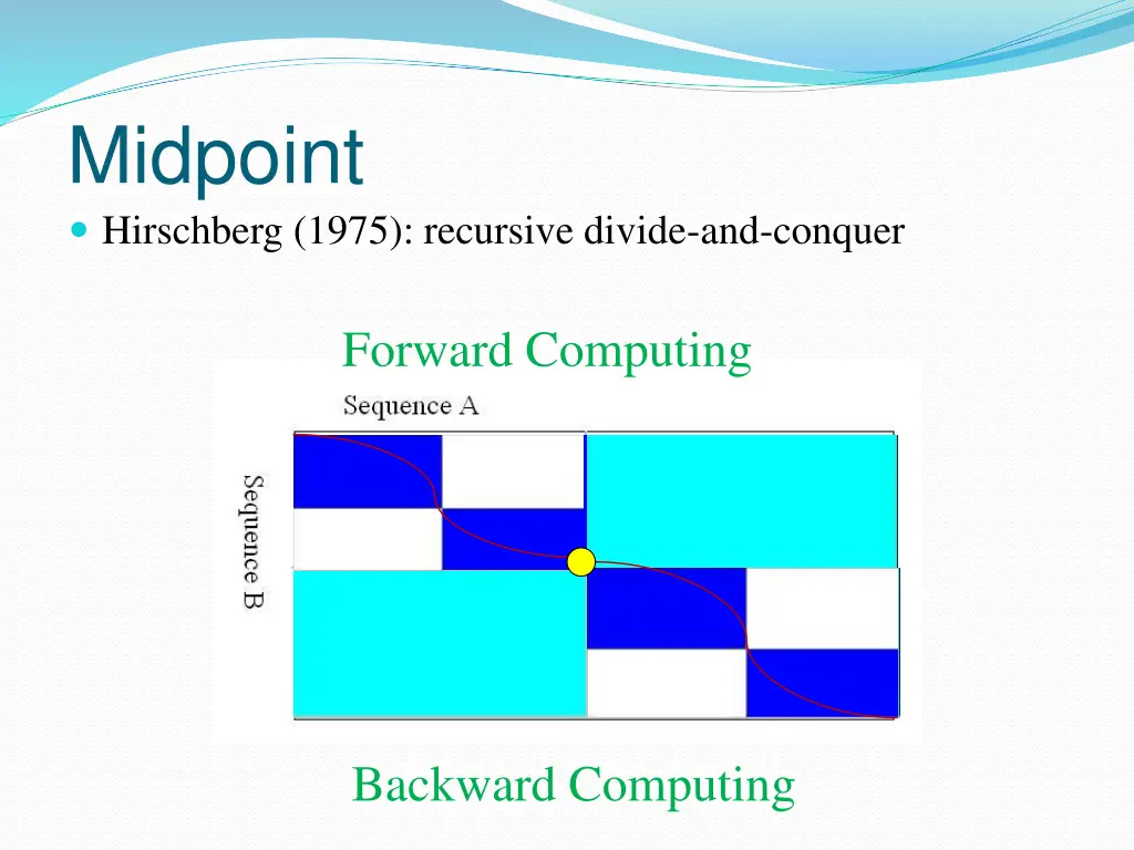 midpoint hirschberg 1975 recursive divide