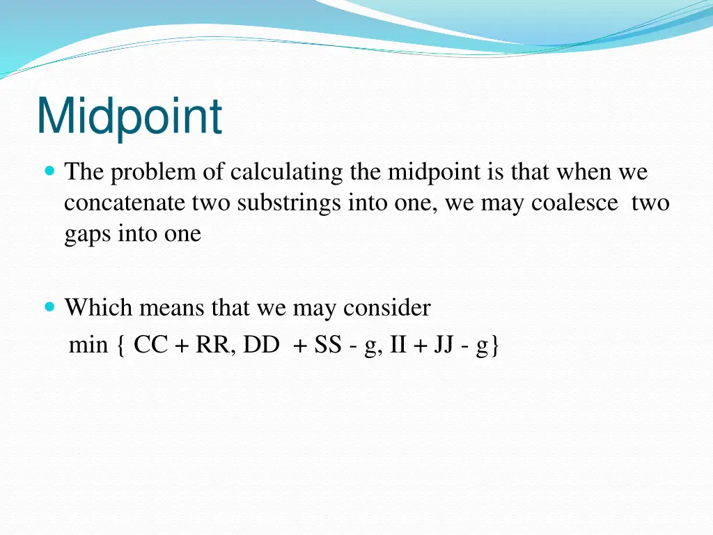 midpoint the problem of calculating the midpoint
