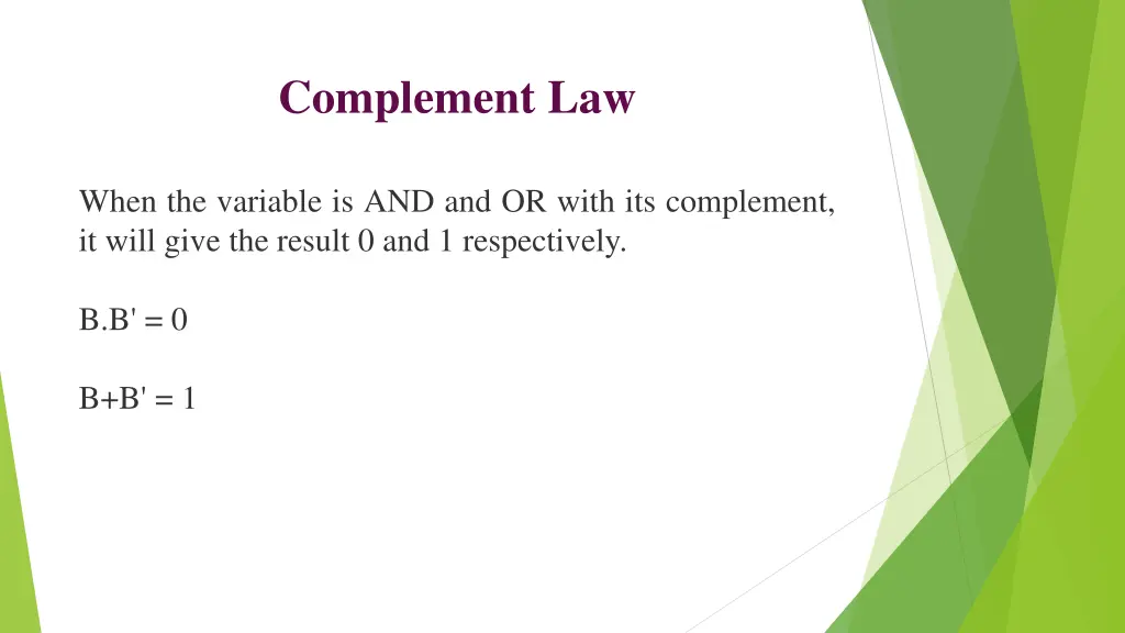 complement law