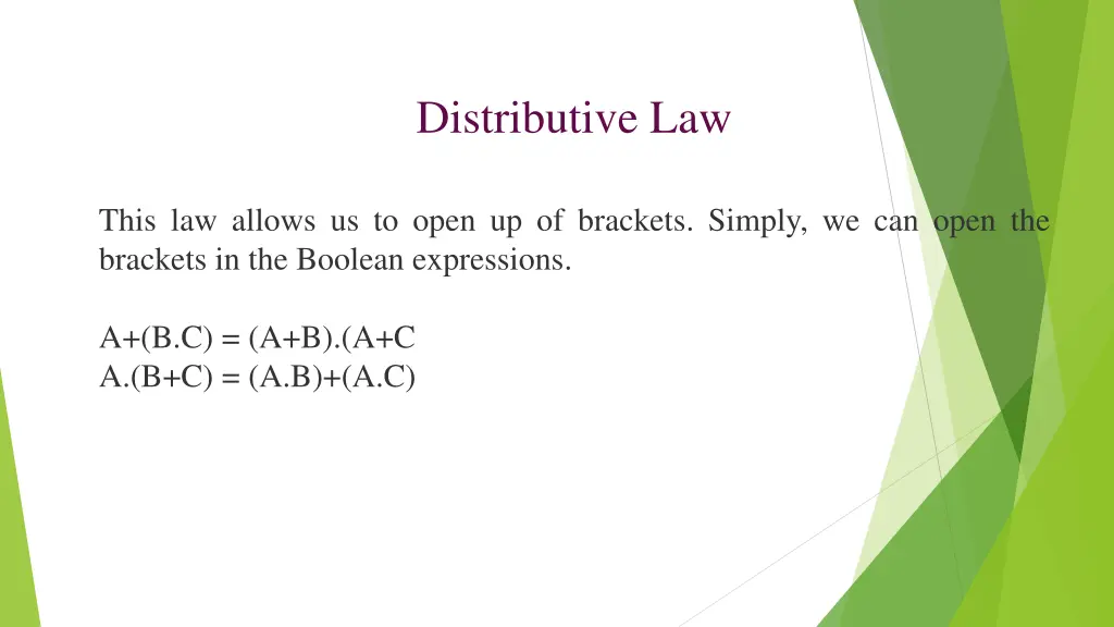 distributive law