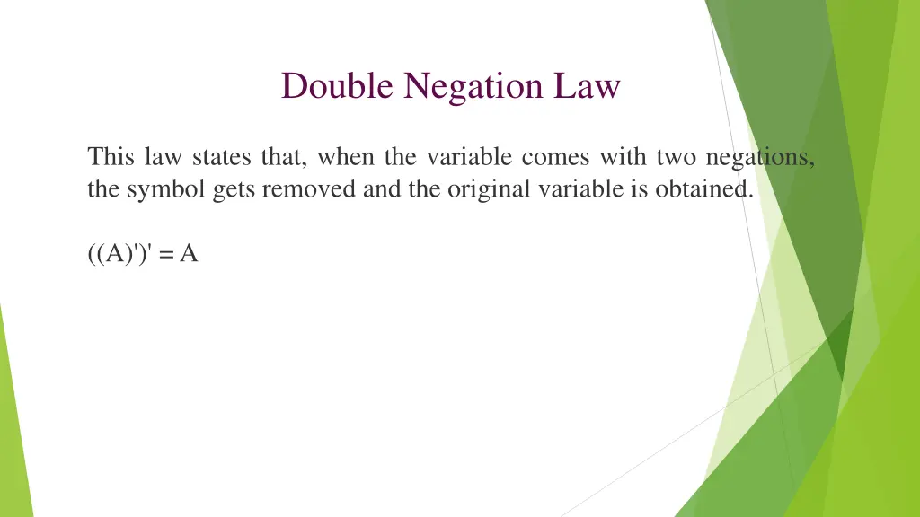 double negation law