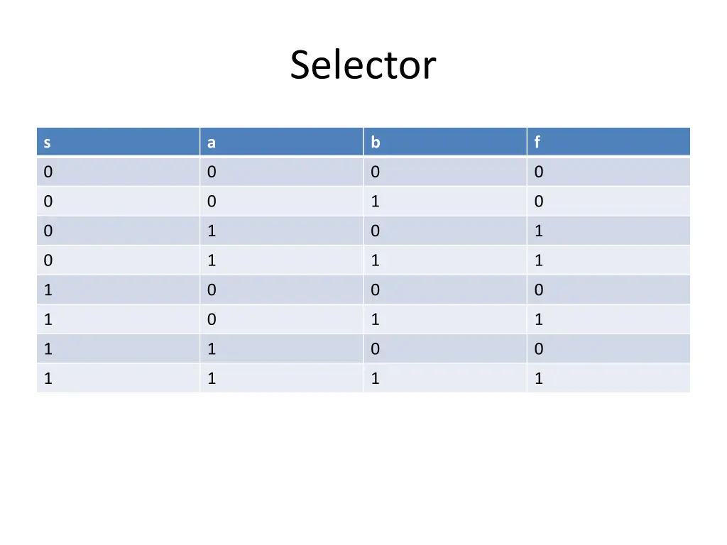 selector 1