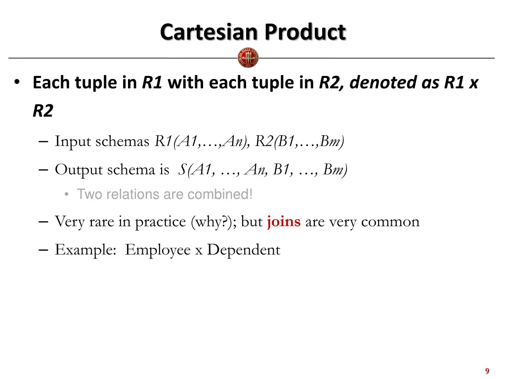 cartesian product