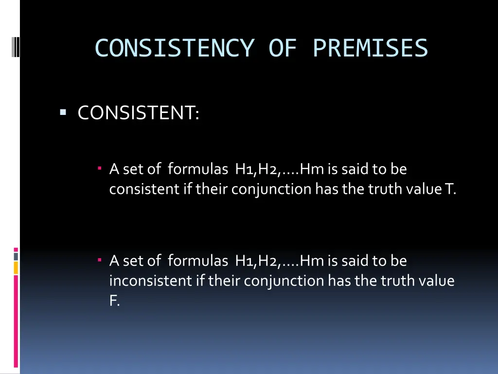 consistency of premises