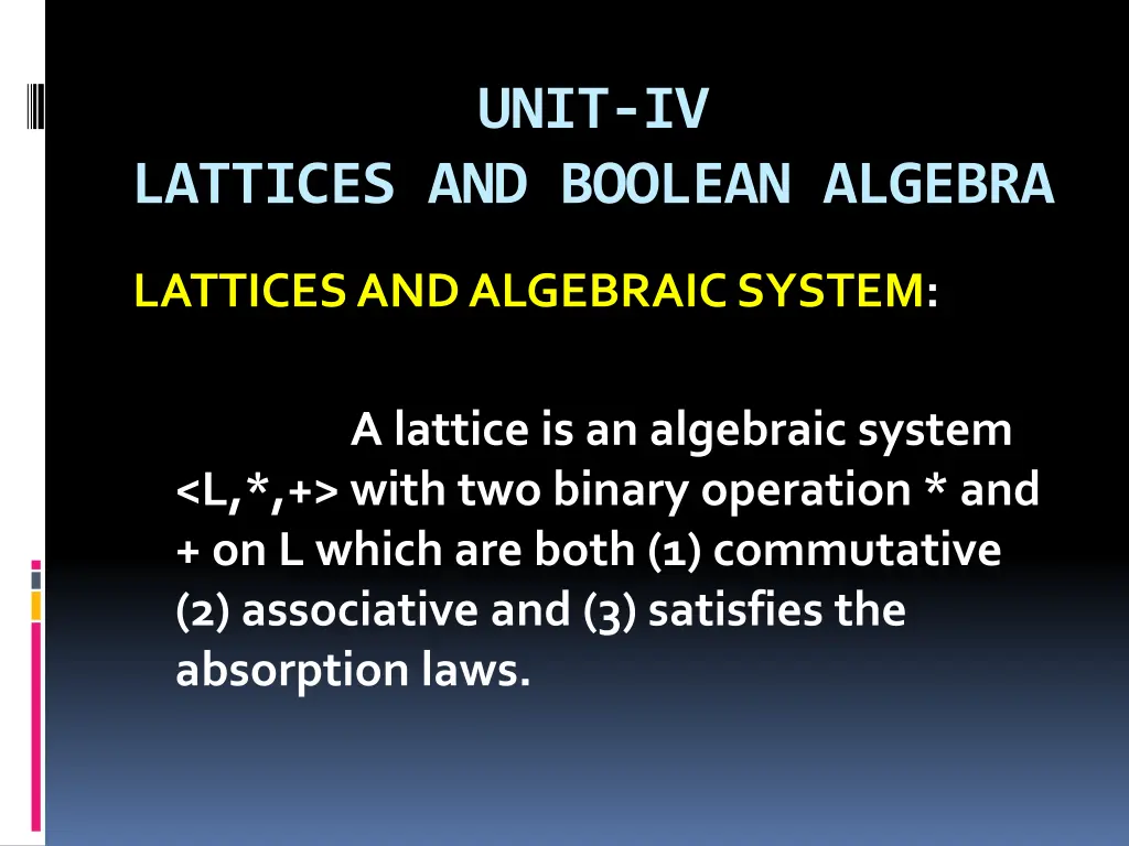 unit iv