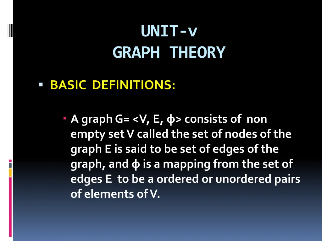 unit v graph theory