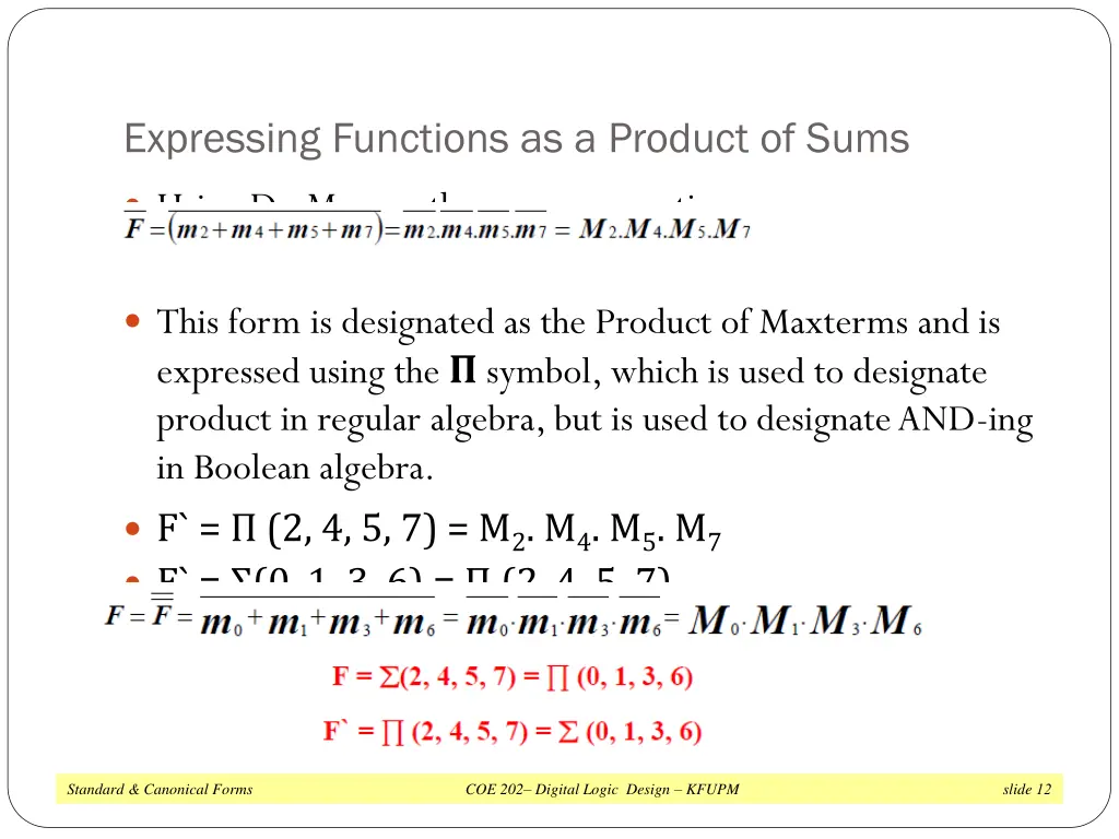 expressing functions as a product of sums