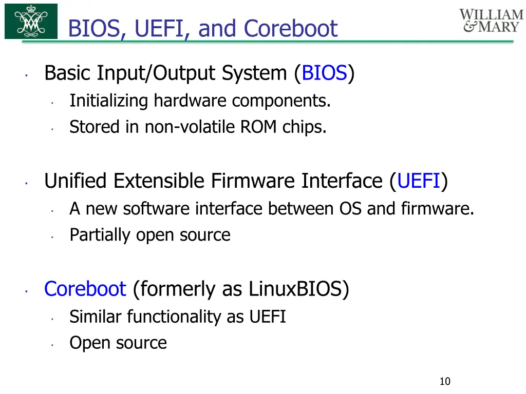 bios uefi and coreboot