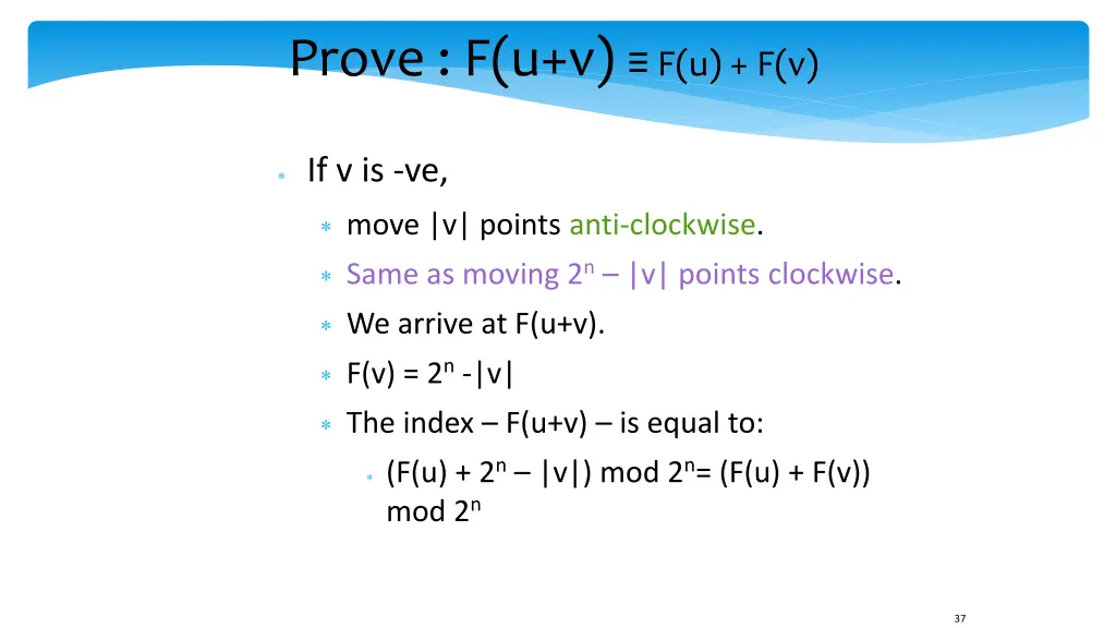 prove f u v f u f v 1