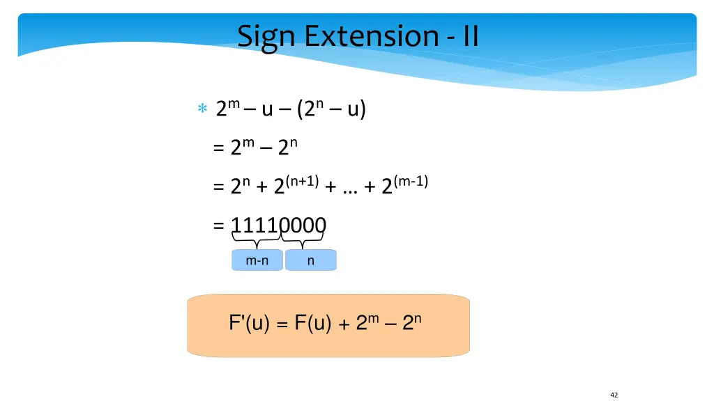 sign extension ii