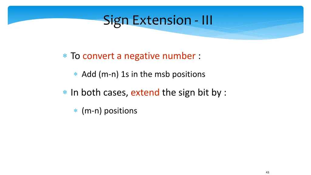 sign extension iii