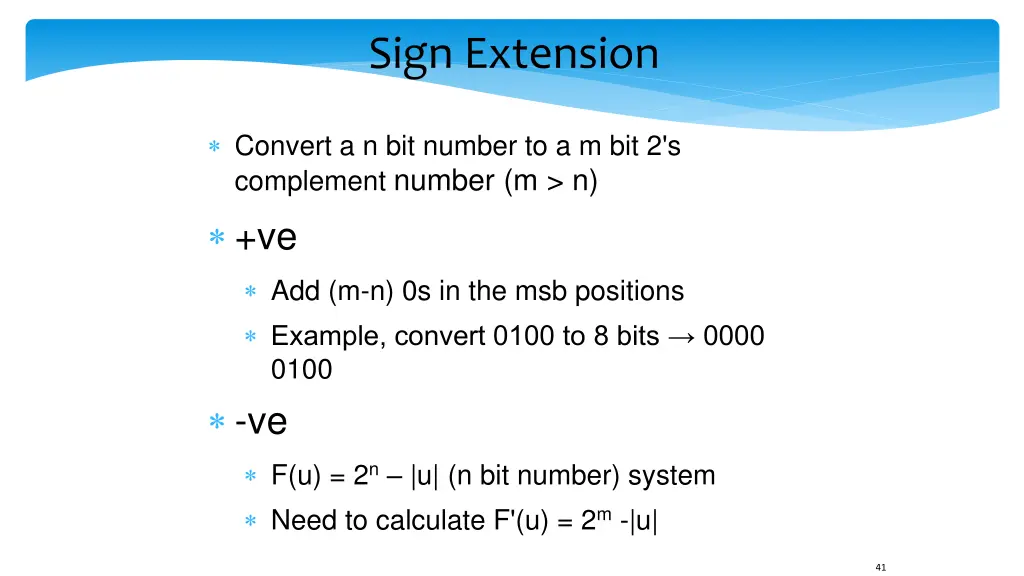 sign extension