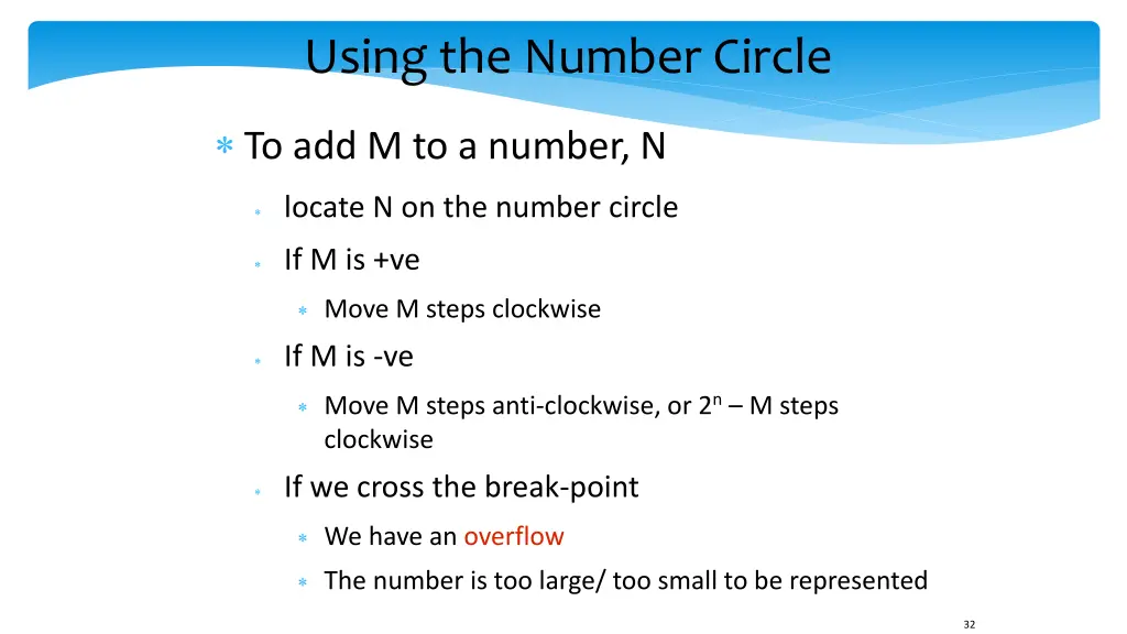 using the number circle