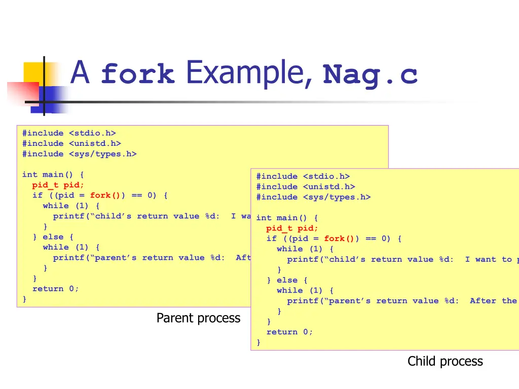 a fork example nag c 2