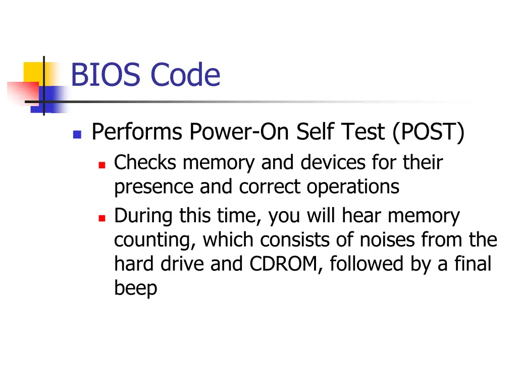 bios code