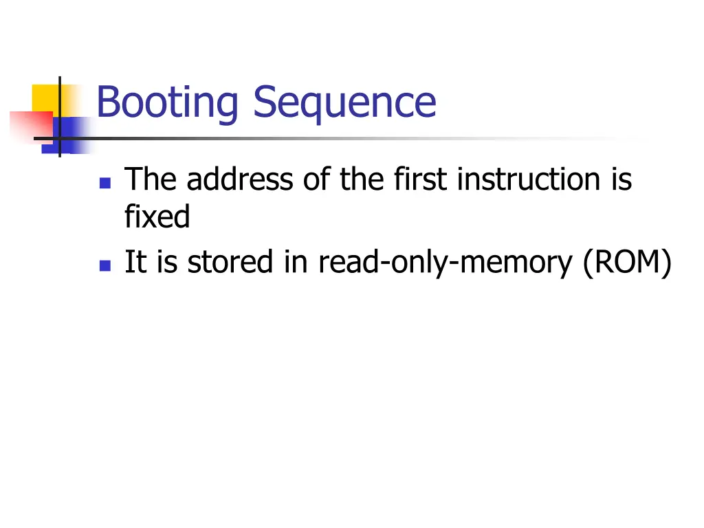 booting sequence