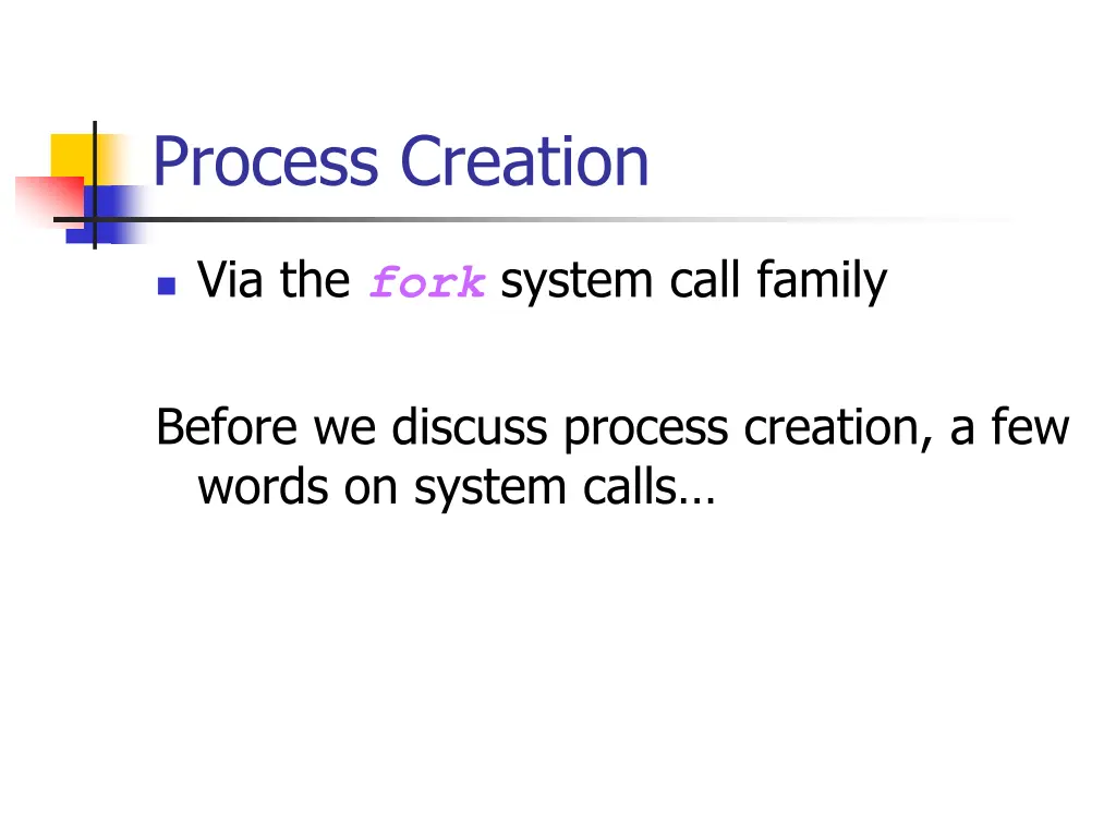 process creation