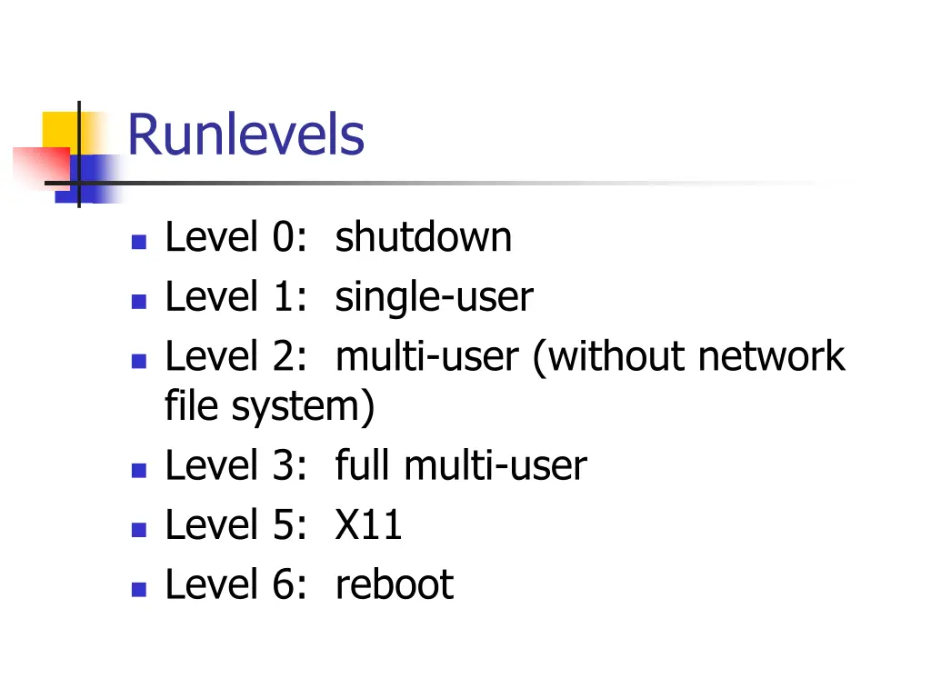 runlevels