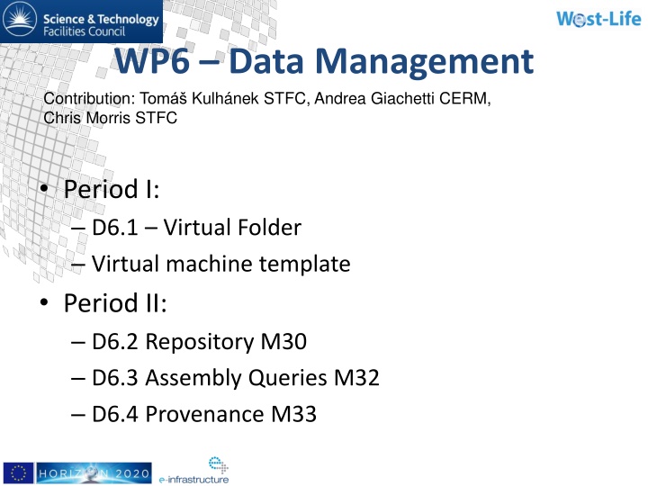 wp6 data management contribution t om kulh