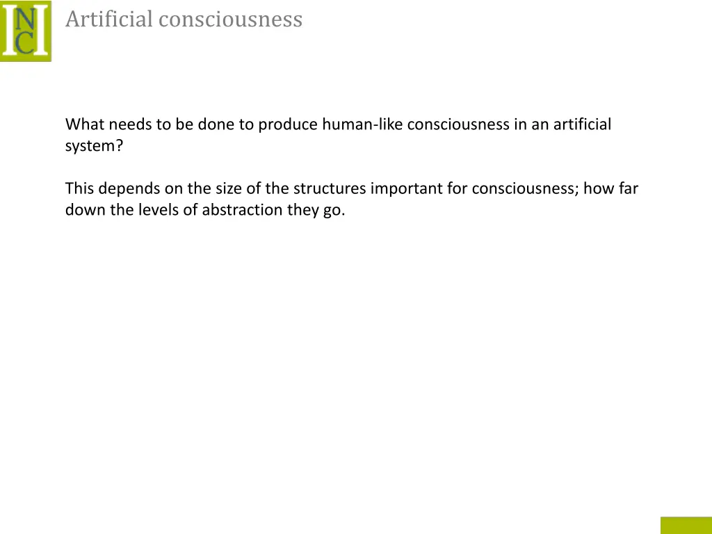artificial consciousness