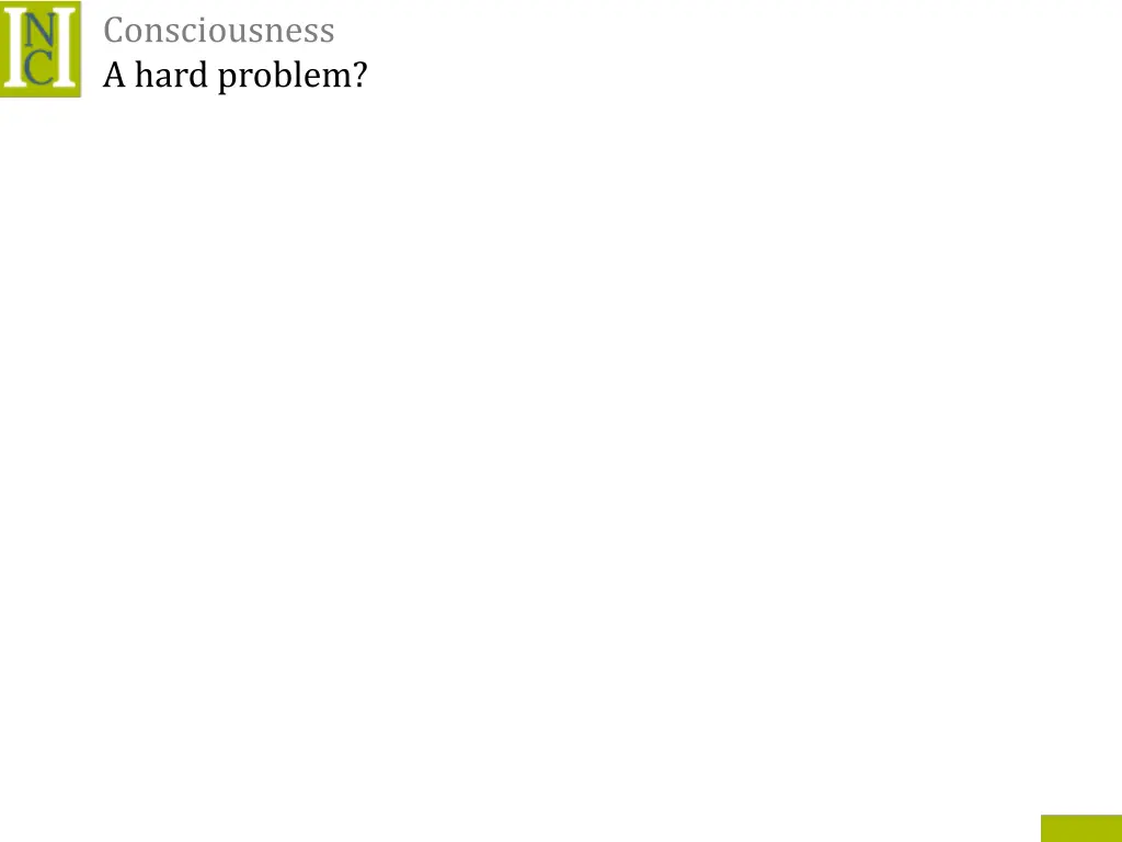 consciousness a hard problem