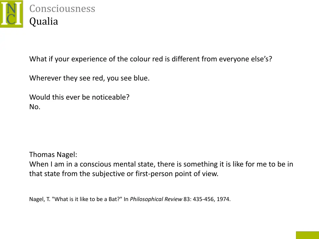 consciousness qualia