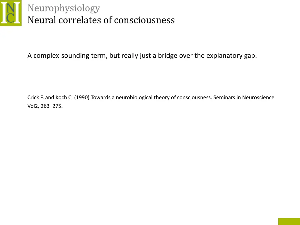 neurophysiology neural correlates of consciousness