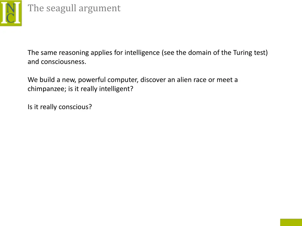 the seagull argument 1