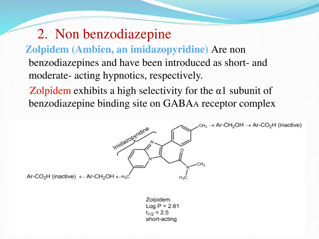 2 non benzodiazepine zolpidem ambien