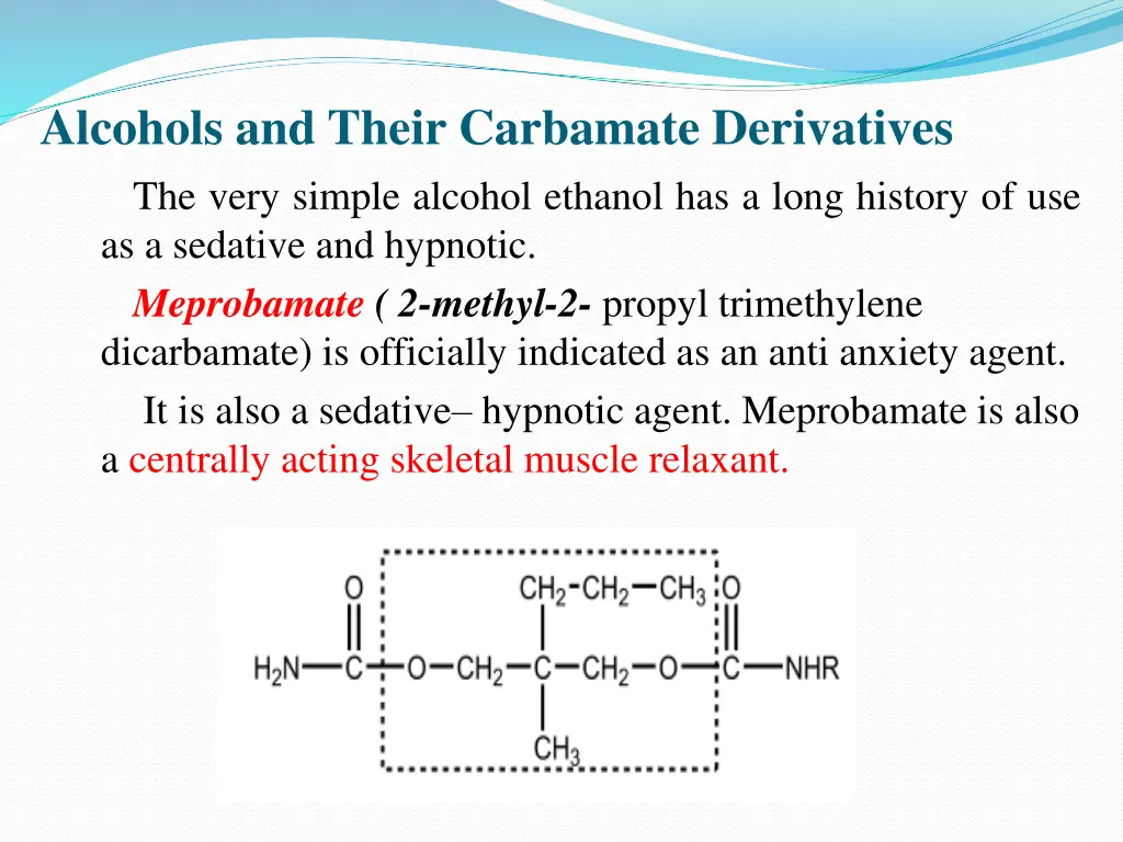 alcohols and their carbamate derivatives the very