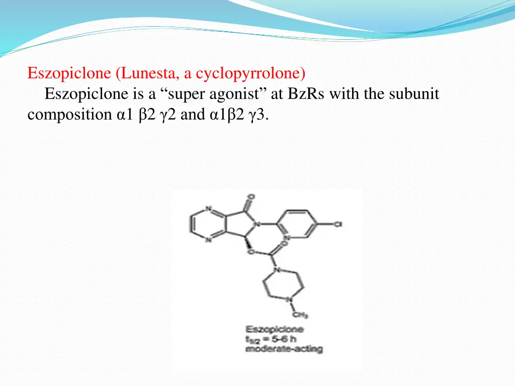 eszopiclone lunesta a cyclopyrrolone eszopiclone