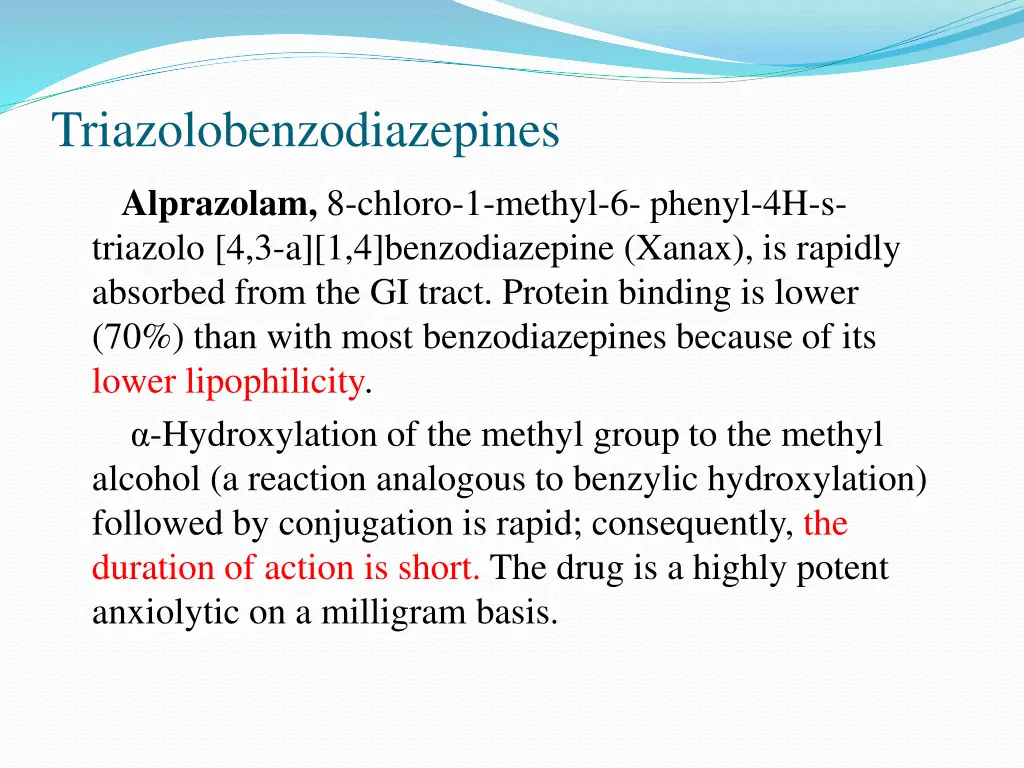 triazolobenzodiazepines
