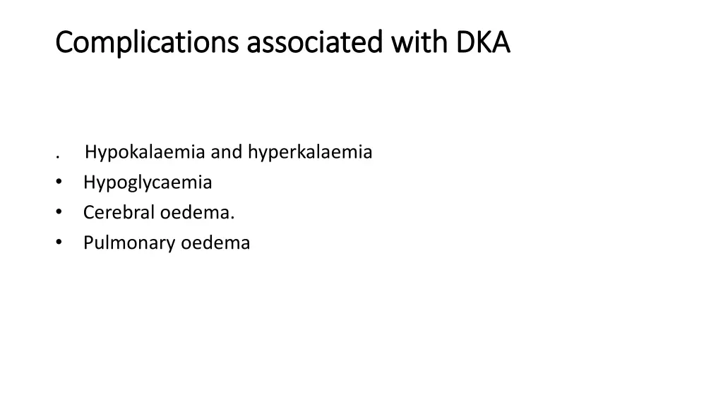 complications associated with dka complications