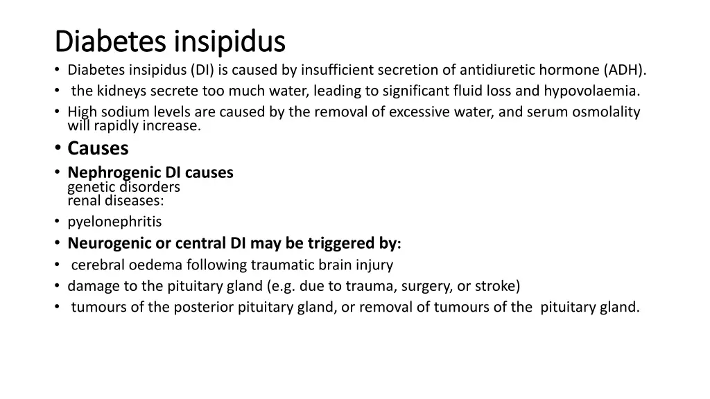 diabetes insipidus diabetes insipidus diabetes