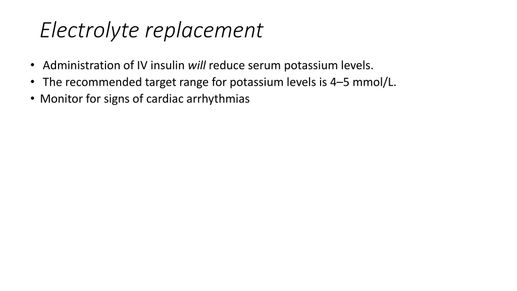electrolyte replacement