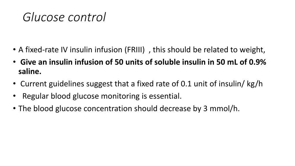 glucose control