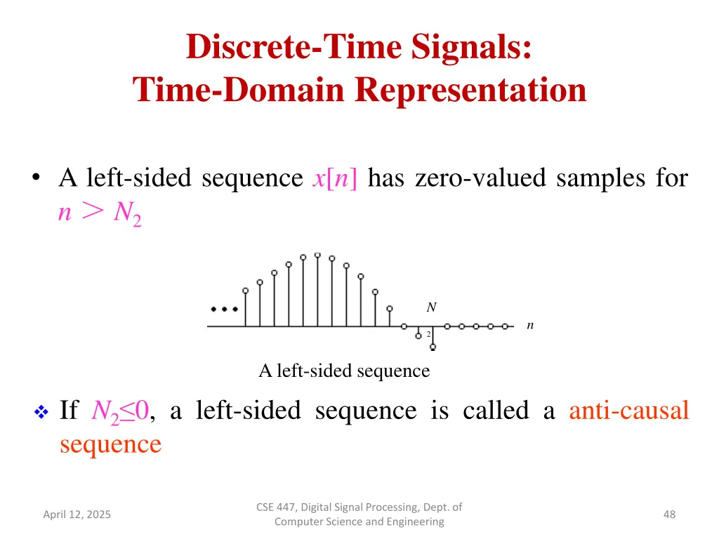 discrete time signals time domain representation 16