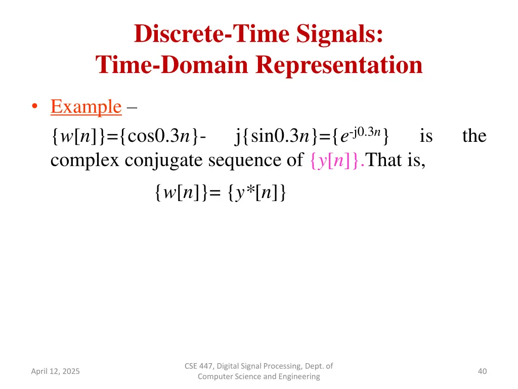 discrete time signals time domain representation 8