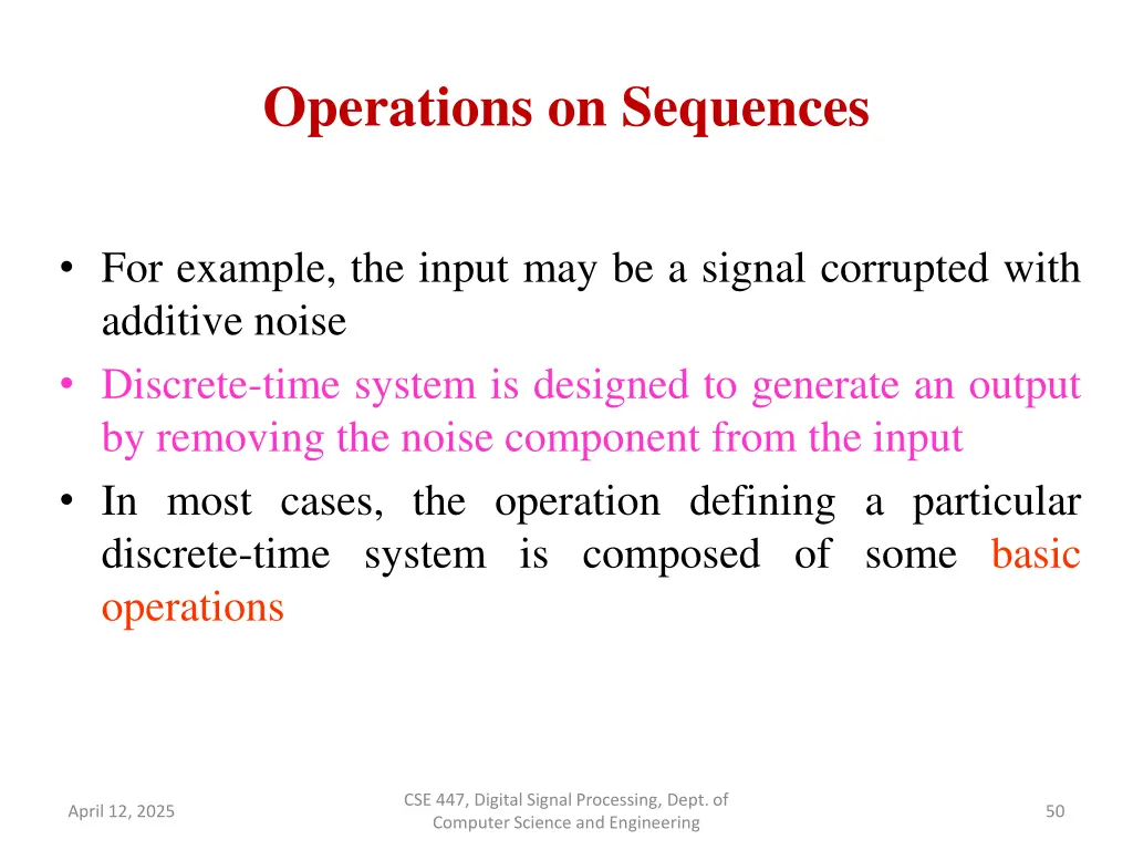 operations on sequences 1